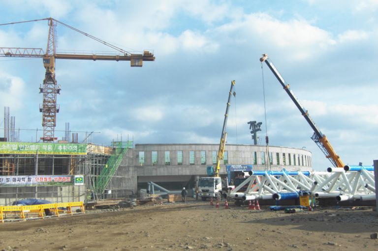 해양공연장건설현장
