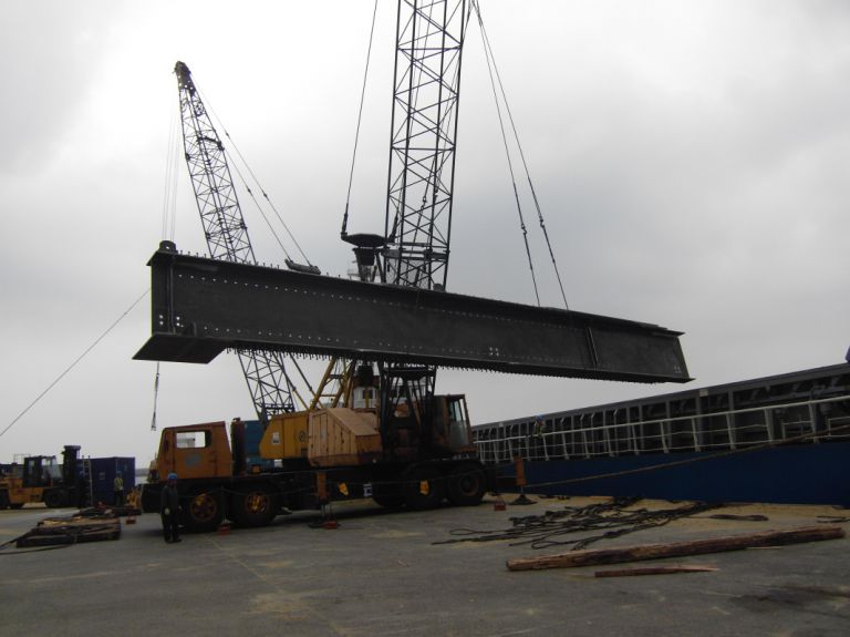 교각 빔 작업모습