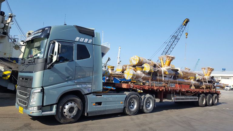 H빔 작업사진(3장)