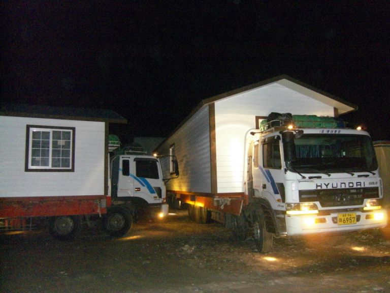 방갈로주택수송