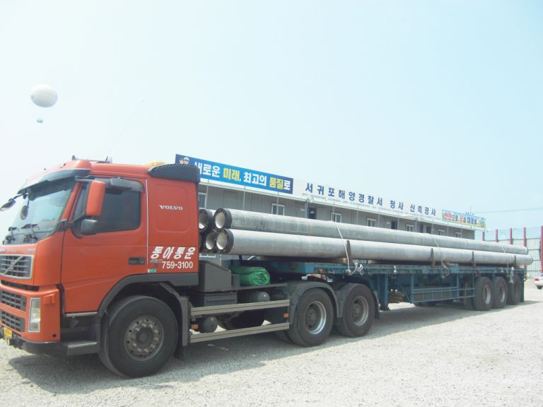 콘크리트 파일 수송