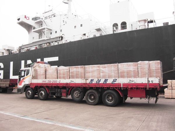 건축자재운송(마루판)