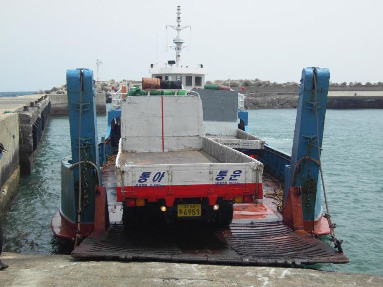 가파도항 도선모습