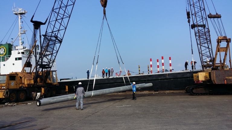 제주항 PHC파일 작업사진(4장)