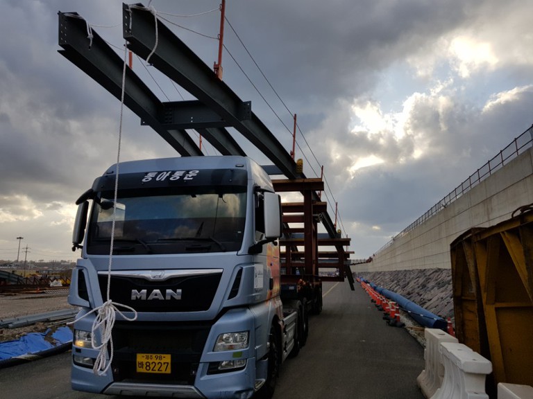 제작 H빔(애월항 LNG제주기지 현장 내 운송)(3장)