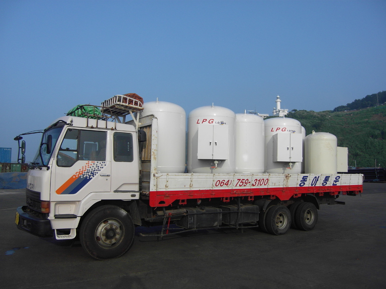 가스탱크(LPG) 운송사진