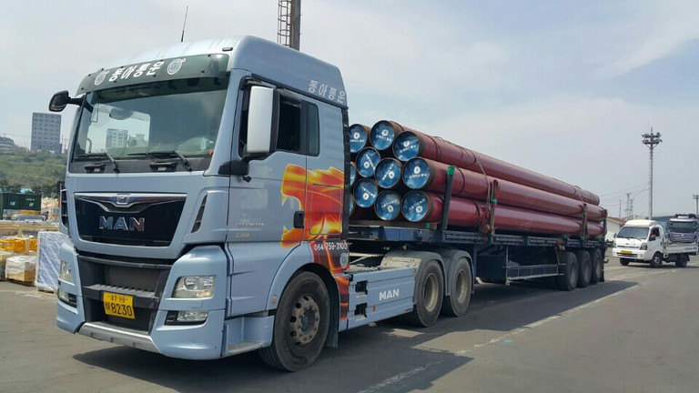 가스관 운송사진(2장)